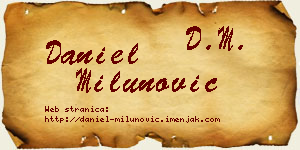 Daniel Milunović vizit kartica